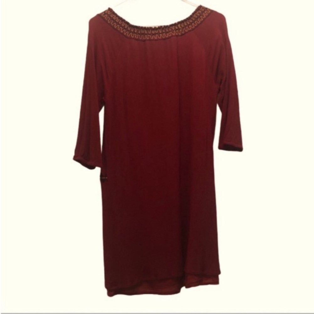 ALTAR’D STATE Decorative BOHEMIAN Burgundy TUNIC Top Size MEDIUM - Picture 2 of 13